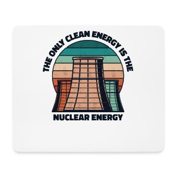 Die einzige saubere Energie ist die Kernenergie Kernenergie - Mousepad (Querformat) - Weiß - Vorne