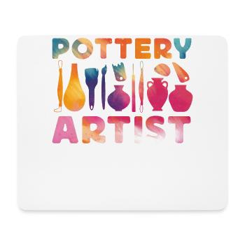 Pottery Ceramics Artist Watercolor - Mouse Pad (horizontal) - white - Front