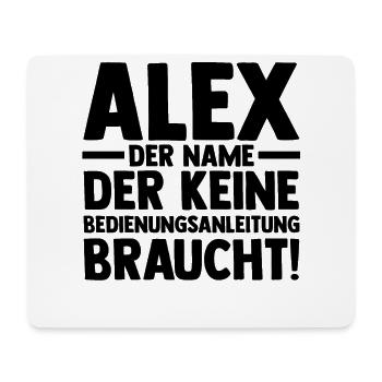Alexander Alexandra Alexa Alex - Mousepad (Querformat) - Weiß - Vorne