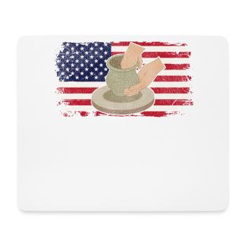 Pottery Ceramics Artist American - Mouse Pad (horizontal) - white - Front