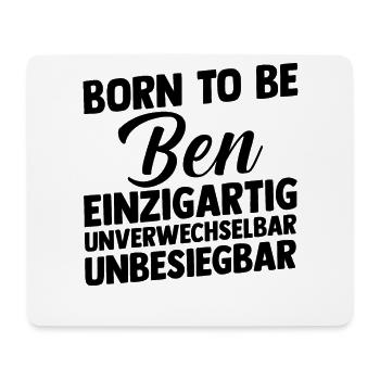 Vorname Ben - Mousepad (Querformat) - Weiß - Vorne
