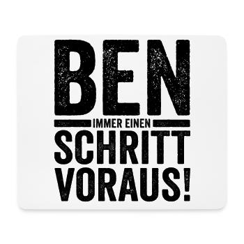 Vorname Ben - Mousepad (Querformat) - Weiß - Vorne