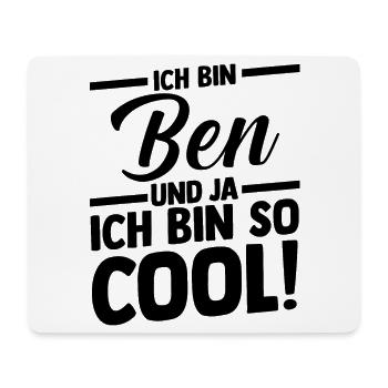 Vorname Ben - Mousepad (Querformat) - Weiß - Vorne