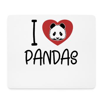 J’adore Pandas Panda Ours Ailuropoda Melanoleuca - Tapis de souris (format paysage) - blanc - Devant