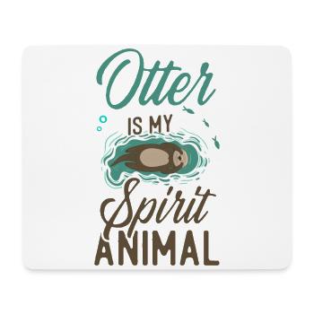 Loutre Loutre est mon animal spirituel - Tapis de souris (format paysage) - blanc - Devant