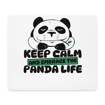 Restez calme et embrassez la vie de panda Panda Bear - Tapis de souris (format paysage) - blanc - Devant