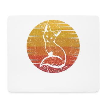 Retro Rotfuchs Canidae Caninae Fuchs Liebhaber Fuchs - Mousepad (Querformat) - Weiß - Vorne
