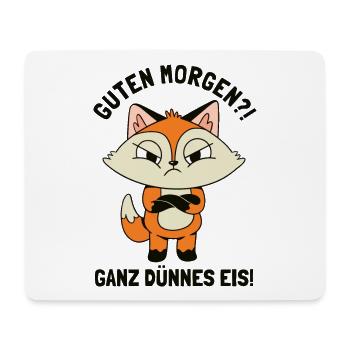 Guten Morgen Ganz Dünnes Eis Red Fox Canidae - Mousepad (Querformat) - Weiß - Vorne