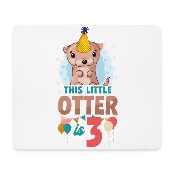 Anniversaire de la loutre Cette petite loutre - Tapis de souris (format paysage) - blanc - Devant