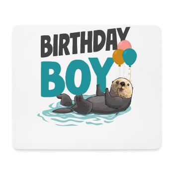 Otter Birthday Boy Birthday Boy - Mousepad (Querformat) - Weiß - Vorne