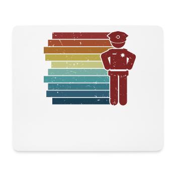 Retro Gefängniswärter Polizist Korrekturen - Mousepad (Querformat) - Weiß - Vorne