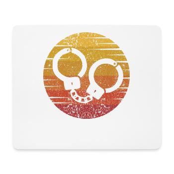 Retro Polizist Gefängniswärter Korrekturen - Mousepad (Querformat) - Weiß - Vorne