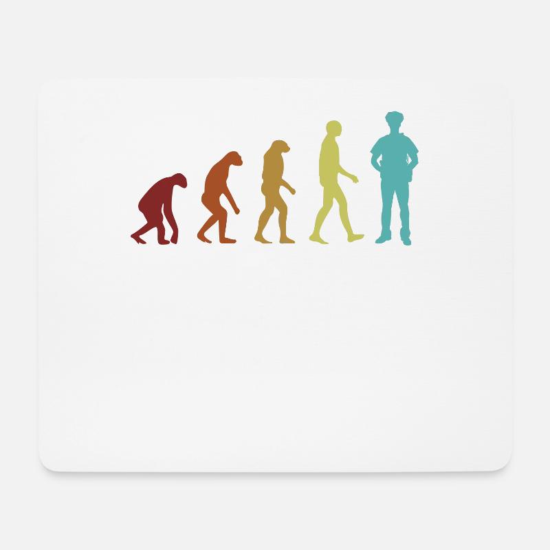 Justizvollzugsbeamter Evolution Strafvollzugsbeamter - Mousepad (Querformat) - Weiß
