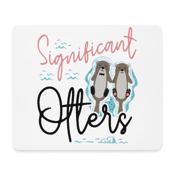 Otter Pun Significant Otter - Mousepad (Querformat) - Weiß - Vorne