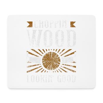 Couper du bois a l’air bien - Tapis de souris (format paysage) - blanc - Devant
