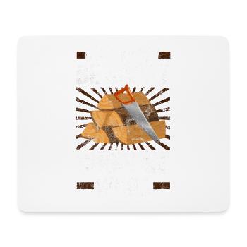 Don't Worry Be Happy Choppin Wood - Mousepad (Querformat) - Weiß - Vorne