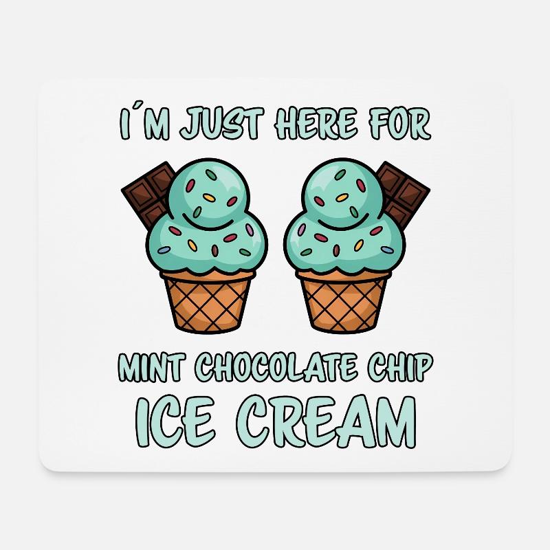 Schoko Minz Eis Spruch Lustiges Minz Eis Geschenk - Mousepad (Querformat) - Weiß