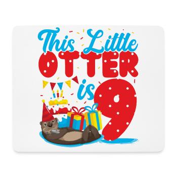 Anniversaire de la loutre Cette petite loutre - Tapis de souris (format paysage) - blanc - Devant