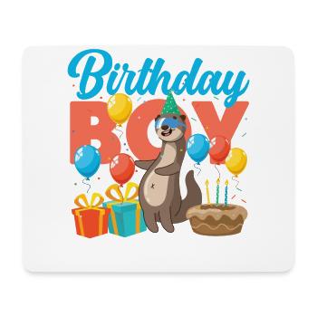 Otter Birthday Boy Birthday Boy - Mouse Pad (horizontal) - white - Front