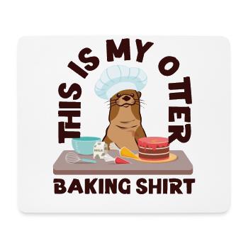 Otter Baking Pun This Is My Otter - Mousepad (Querformat) - Weiß - Vorne