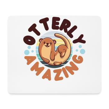 Otter Pun Otterly Amazing - Mousepad (Querformat) - Weiß - Vorne