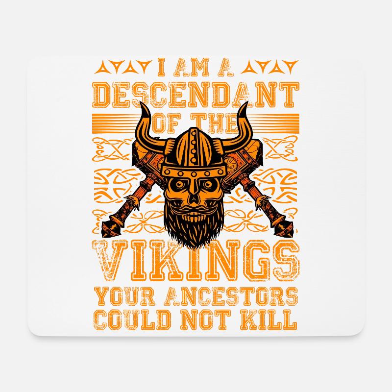 Ich bin ein Nachkomme der Wikinger, eurer Vorfahren - Mousepad (Querformat) - Weiß