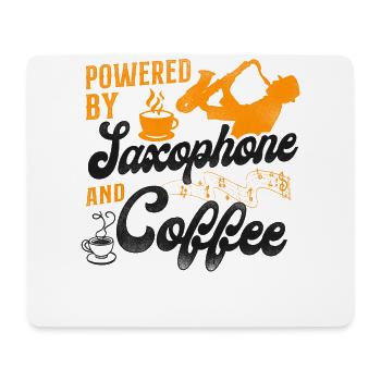 Saxophone Café Propulsé par - Tapis de souris (format paysage) - blanc - Devant