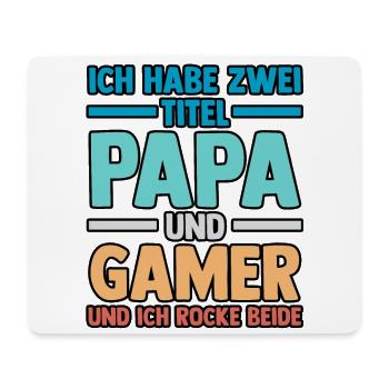 Vater Gamer Gamer Zocken Papa - Mousepad (Querformat) - Weiß - Vorne