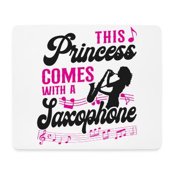 Saxophone This Princess Comes With - Mouse Pad (horizontal) - white - Front