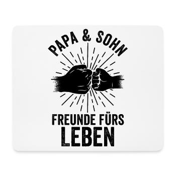 Père, père et fils - Tapis de souris (format paysage) - blanc - Devant