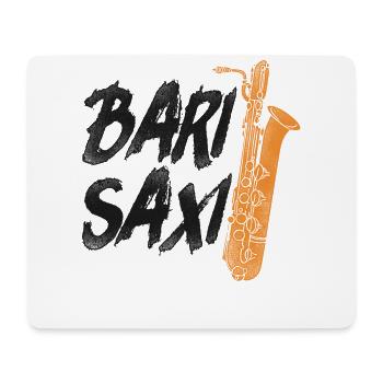 Saxophone Pun Bari Saxi - Mousepad (Querformat) - Weiß - Vorne