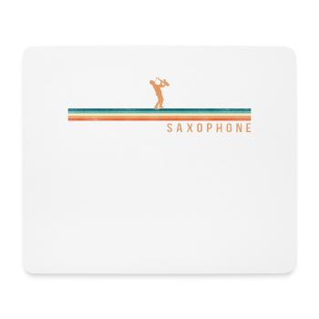 Saxophone Retro Vintage Saxophone - Mousepad (Querformat) - Weiß - Vorne