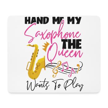 Saxophone Hand Me My Saxophone The - Mousepad (Querformat) - Weiß - Vorne