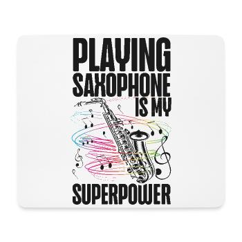 Saxophone Jouer du saxophone, c’est mon - Tapis de souris (format paysage) - blanc - Devant