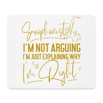 Saxophone Saxophonist I'm Not - Mousepad (Querformat) - Weiß - Vorne
