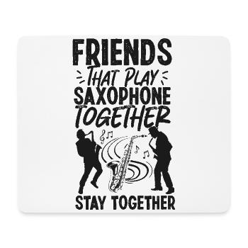 Saxophone Friends Besties Buddies - Mouse Pad (horizontal) - white - Front