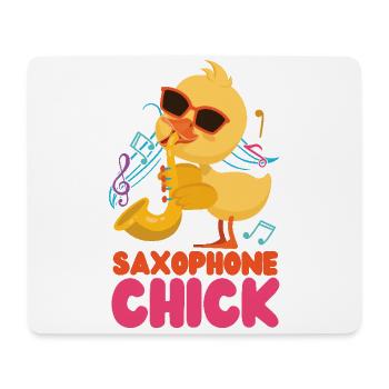 Saxophones Girl Chicken Saxophones - Mouse Pad (horizontal) - white - Front