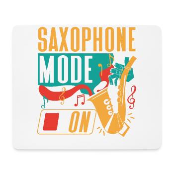 Saxophone Mode saxophone activé - Tapis de souris (format paysage) - blanc - Devant