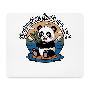 Destruction Feeds My Soul Funny Panda Ironic - Mouse Pad (horizontal) - white - Front