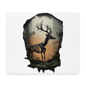 Deer Skeleton Gothic Forest Fantasy Trees Surreal - Mouse Pad (horizontal) - white - Front
