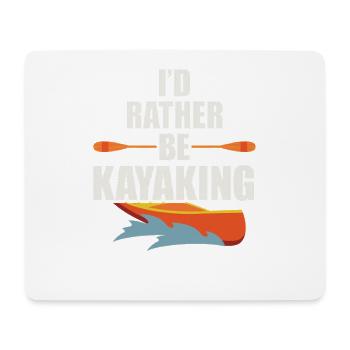 Je préfère faire du kayak - Tapis de souris (format paysage) - blanc - Devant