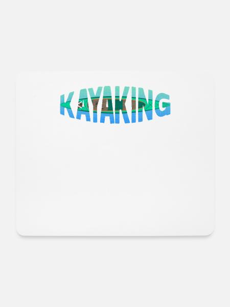Kajakfahren - Mousepad (Querformat) - Weiß