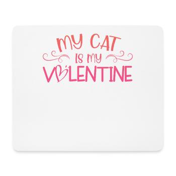 Meine Katze Ist Mein Valentin - Mousepad (Querformat) - Weiß - Vorne