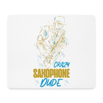 Saxophone Crazy Saxophone Dude - Tapis de souris (format paysage) - blanc - Devant