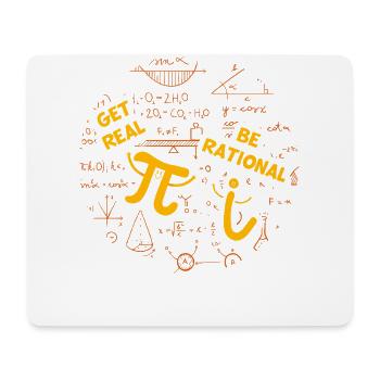 Humour mathématique – Pi vs. nombre imaginaire - Tapis de souris (format paysage) - blanc - Devant