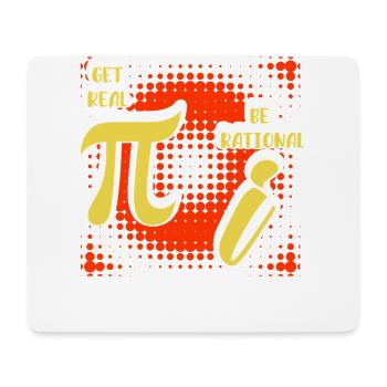 Humour mathématique – Pi vs. nombre imaginaire - Tapis de souris (format paysage) - blanc - Devant