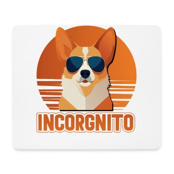 Incorgnito – Funny Corgi Pun - Mouse Pad (horizontal) - white - Front