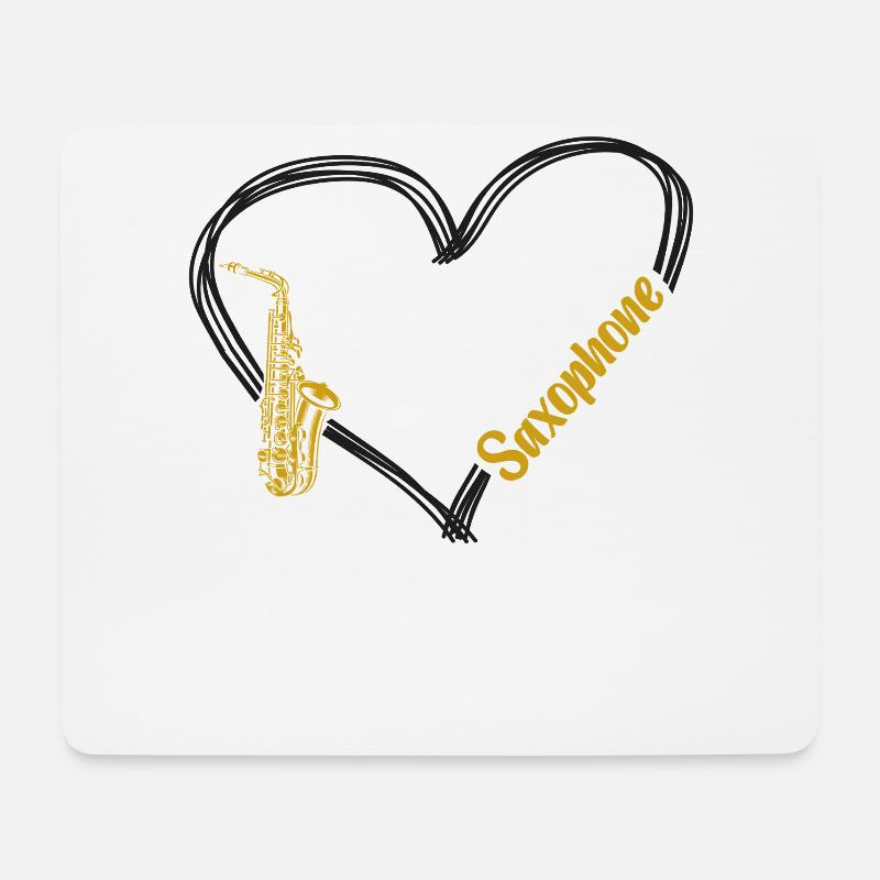 Saxophone Saxophone - Mousepad (Querformat) - Weiß