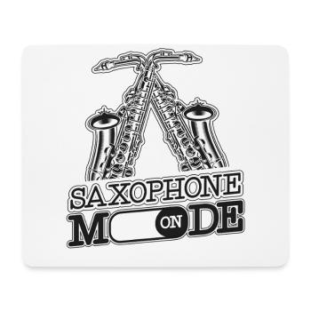 Saxophone Saxophone Mode On - Mousepad (Querformat) - Weiß - Vorne