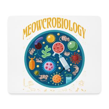 Meowcrobiology - Mouse Pad (horizontal) - white - Front